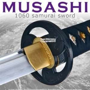  Handmade Musashi 1060 Katana Samurai Sword Tomoe Brown 
