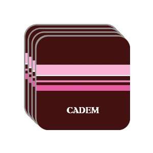 Personal Name Gift   CADEM Set of 4 Mini Mousepad Coasters (pink 