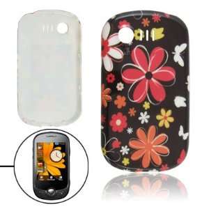   Flower Black Plastic Battery Back Cover for Samsung C3510 Electronics