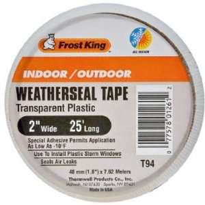  Frost King T94H Clear Plastic Weather Seal Tape 2 Inch by 
