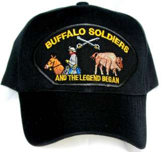 BUFFALO SOLDIERS CUSTOM PATRIOTIC MILITARY BALL CAP  