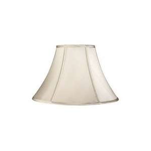  Cream Flared Silk Bell Shade (Candlestick): 10H, 7TW, 16 