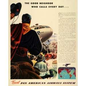  1941 Ad Pan American Airways Airplane Clippers Spanish 
