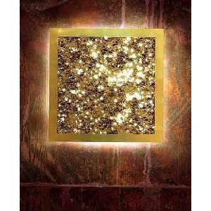 Groove Q wall sconce   silver, gold leaf, large, 110   125V (for use 