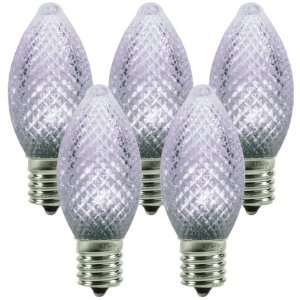 : 25 Bulbs C9 LED   Pure White   Intermediate Base   Christmas Lights 