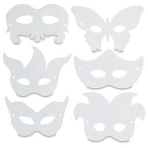   Paper Masks   Mardi Gras Paper Masks, Pkg of 24 Arts, Crafts & Sewing