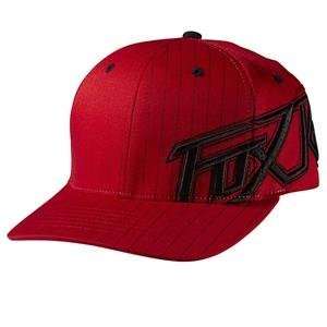  Fox Racing Supersonic Flexfit Hat   S/MD/Red: Automotive
