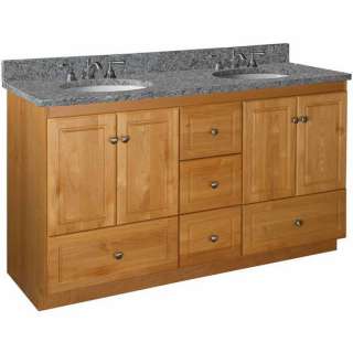 Strasser Woodenworks 60W Simplicity Vanity Double Bowl  