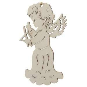  Angel Playing Triangle Christmas Ornament: Home & Kitchen