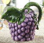 American Atelier Fresh Fruit Ceramic Grape Pitcher NEW 088235093882 