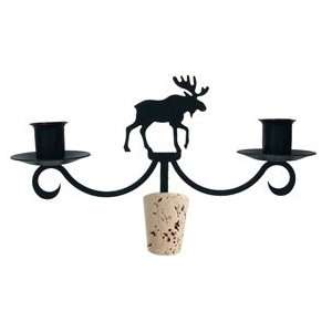   : Moose Wine Bottle Topper / Taper Candle Candelabras: Home & Kitchen