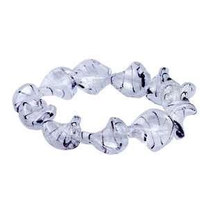  Handmade Silver Helix Beads Murano Glass Bracelet Pugster 