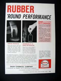   Oil & Refining Enjay Chemical Butyl Rubber 1961 print Ad advertisement