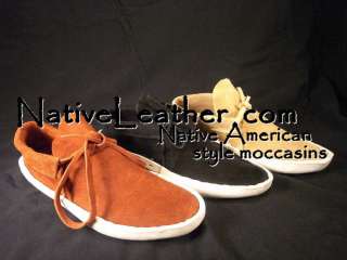 BIG Black,Rust,Sand Navajo Thick Sole Lowcut Moccasins  