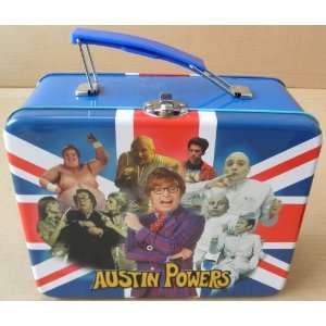  Collectible Austin Powers Tin Lunch Pail Box   7 3/4 