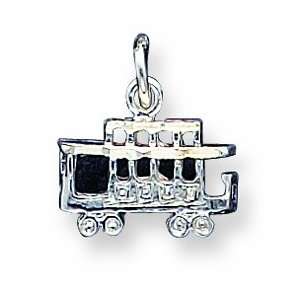  Sterling Silver Streetcar Charm: Jewelry