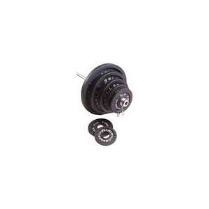 CAP Barbell black 300 lb Olympic Weight Set: Sports 