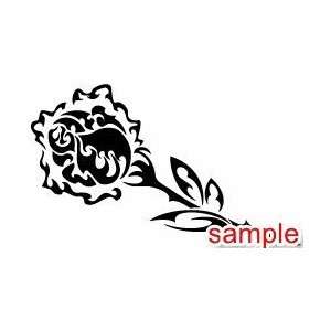  FLOWERS AND PLANTS FLAMING ROSE 10 WHITE VINYL DECAL 