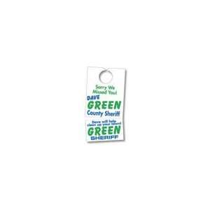 Min Qty 250 Campaign Door Hangers with Business Cards, 6 3/4 in. x 3 1 
