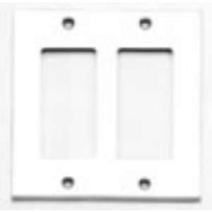   Switchplate Double Rocker Cutout Satin Nickel Plated: Home Improvement