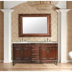   72 Double Sink Vanity with Cream Marfil Marble Top