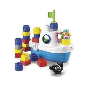    Fisher Price Little People Builders Floaty Boat: Toys & Games