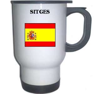  Spain (Espana)   SITGES White Stainless Steel Mug 