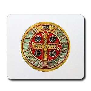   St. Benedicts Medal Prayer Mousepad by CafePress: Office Products