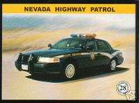 NEVADA STATE POLICE HIGHWAY PATROL TROOPERS Car Card NV  