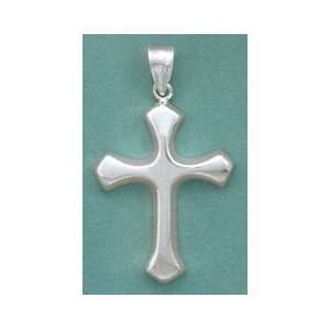  Sterling Silver Cross Pendant, 2 in (incl bail): Jewelry