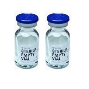  2 Hospira Empty Sterile Glass Vials 10ML (2 Bottles 