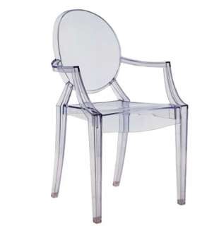 Kartell Louis Ghost chair by Starck light smoke +NEW+  