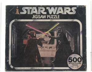 Star Wars Vintage Lightsaber Duel Jigsaw Puzzle AFA 70  