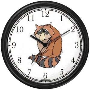  Raccoon Cartoon Animal Wall Clock by WatchBuddy Timepieces 