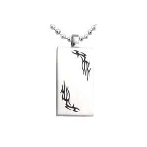  Stainless Steel Pendant Etched Tribal Design Jewelry