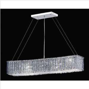  Nulco Rhapsody Six Light Rectangle Pendant in Chrome: Home 