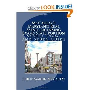  McCaulays Maryland Real Estate Licensing Exams State 