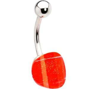  Red Stardust Belly Ring: Jewelry