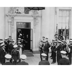   band playing for President Coolidge at the White House front d Home