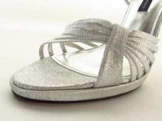Caparros Kerry Sandals Women SIlver Glow High Heels Wedding Shoes New 