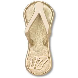  Driver Number 17 Flip Flop 1in 10kt Gold/10kt Yellow Gold 