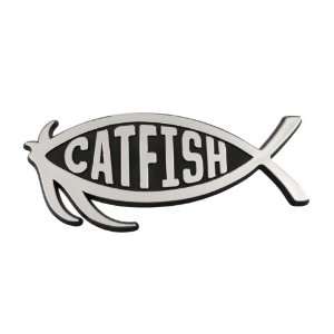  Holy Catfish ! Chrome Plated Car Emblem: Sports & Outdoors
