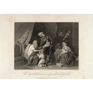  1844 Engraving Jacob Blessing Sons Joseph Prudhomme 