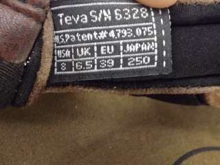 Womens shoes sport sandals dark brown Teva 8 M comfort leather  