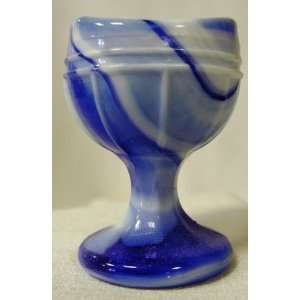    Raised Rib Style Eyecup   Cobalt Blue SLAG GLASS: Home & Kitchen