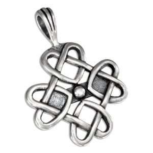  Sterling Silver Celtic Knot Heart Pendant Jewelry