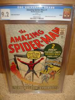 Amazing Spider man #1 CGC 9.2 Marvel 1966 GRR 983 cm  