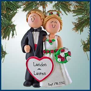  Personalized Christmas Ornaments   Proud Wedding Couple 