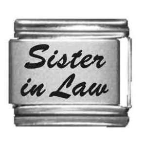  Sister in Law Laser Italian Charm: Jewelry