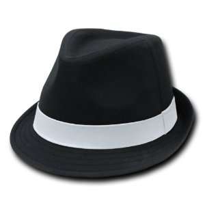  DECKY BLACK & WHITE Basic demanded Cotton Fedora HAT HATS 
